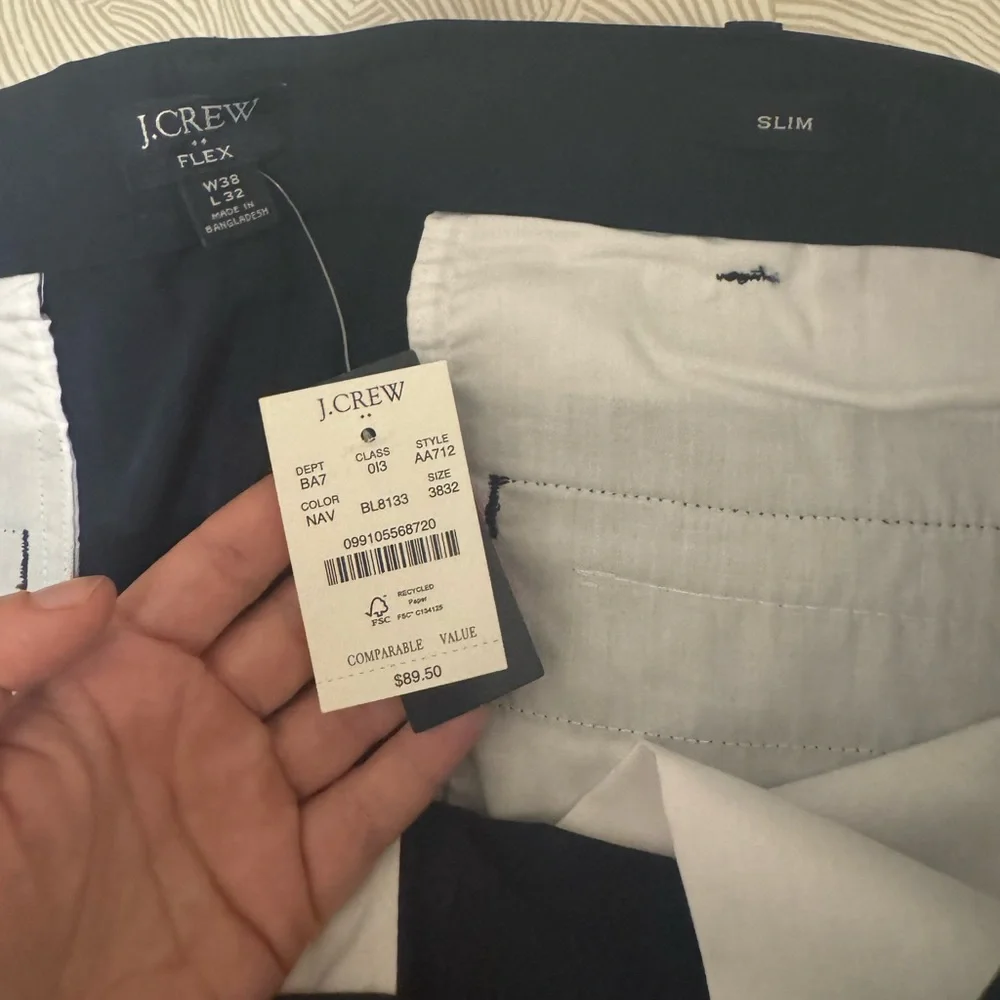 J. Crew Navy Blue Flex Slim Fit Pants